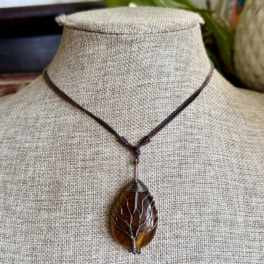 Tiger’s Eye Tree Of Life Necklace